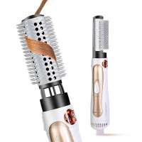 One Step Interchangeable Electric Hair Roller Rotating 1000W Hot Air Brush Styler Best Straightening Brush With Double Voltage