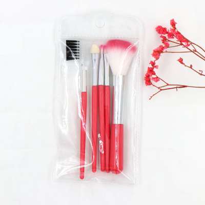 5 makeup brush sets, 5 makeup brushes, pvc bags, portable, spot sale