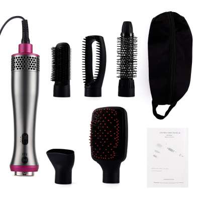 Hair Straightener Style Volumizer Rotating 5 in 1 Multifunctional Roller Rotate Styler Comb Hot Air Styling Brush Dry Salon Home